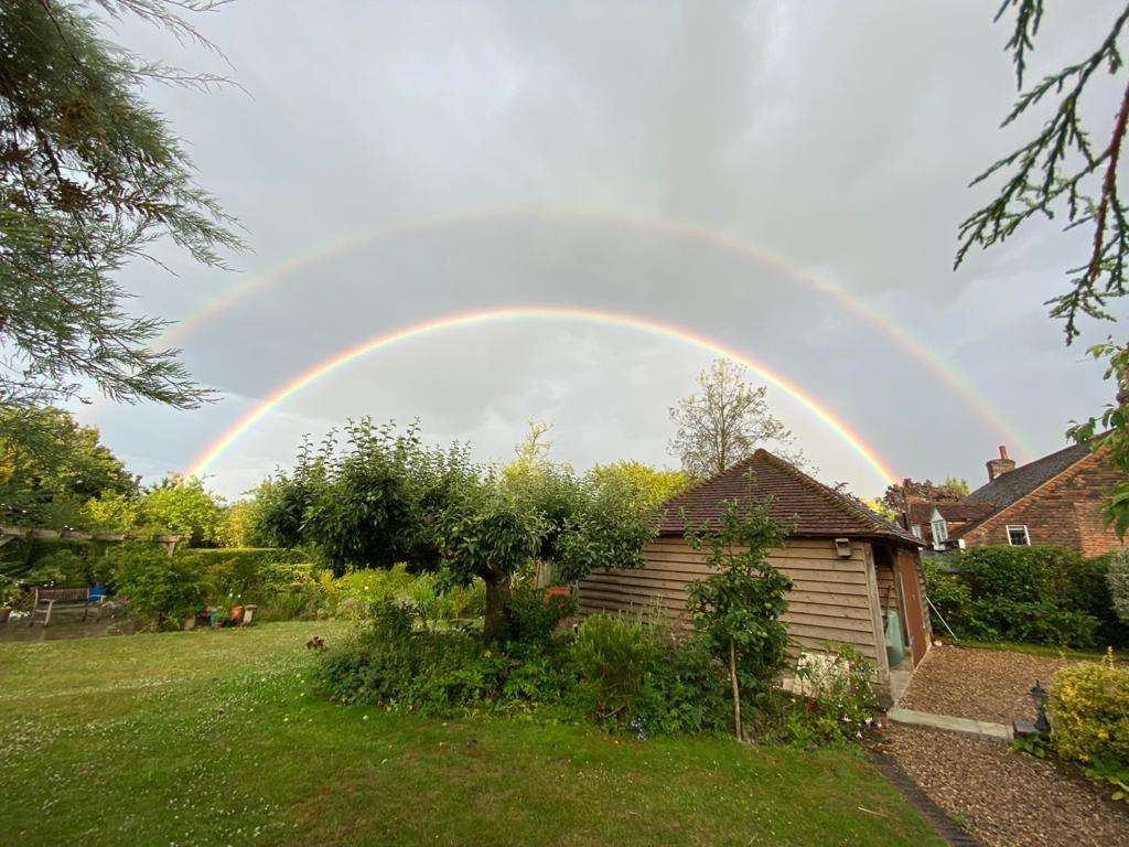 Ryarsh, Kent, An excellent Double rainbow ...