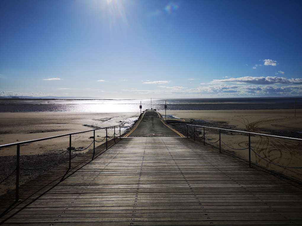 Burnham on sea, Somerset, Jetty view ...
