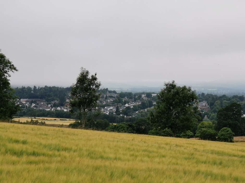 Auchterarder, , Grey low cloud shrouding Auchterarder ...