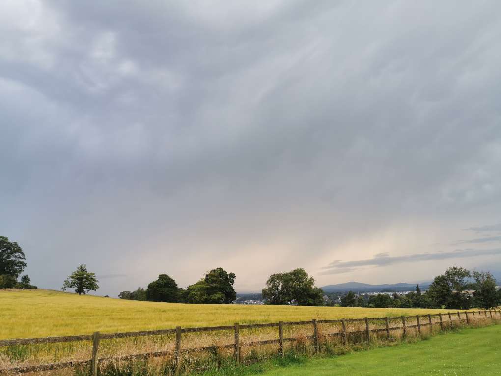 Threatening thunder clouds over Auchterarder. Posted by Uncle Ted