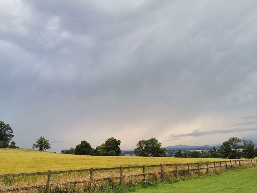 Auchterarder, , Threatening thunder clouds over Auchterarder...