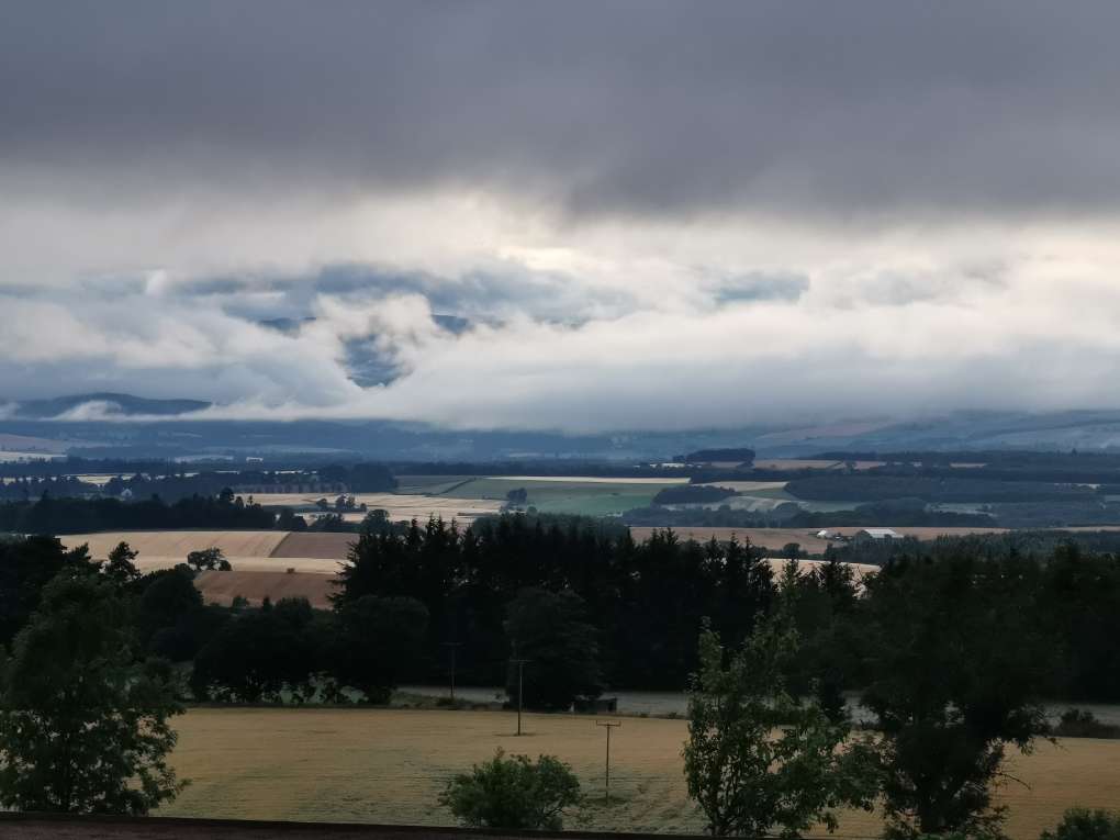 Auchterarder, , Low cloud hiding the hills after two wet days...