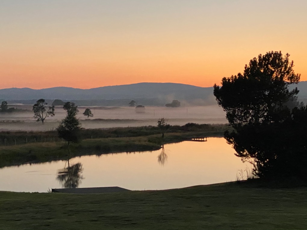 Cromdale, , Misty sunset ...