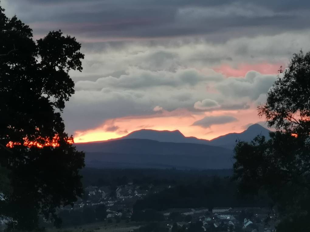 Auchterarder, , Dramatic sunset over Auchterarder ...