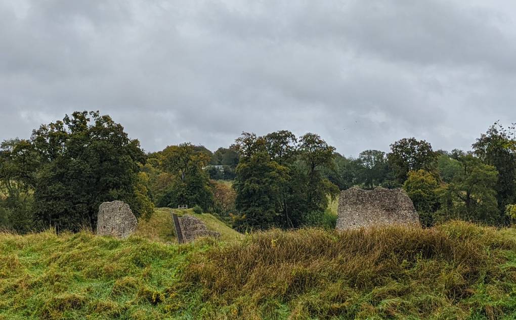Berkhamsted, Herts, Leaden sky over Berkhamsted castle...
