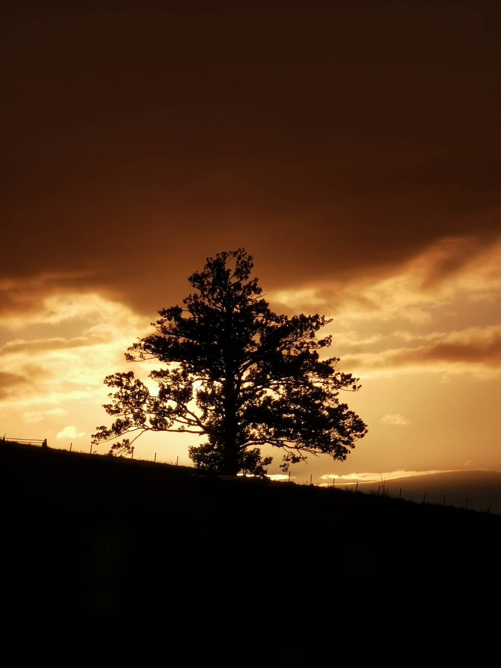 Auchterarder, , Dramatic sunset, west over Auchterarder ...