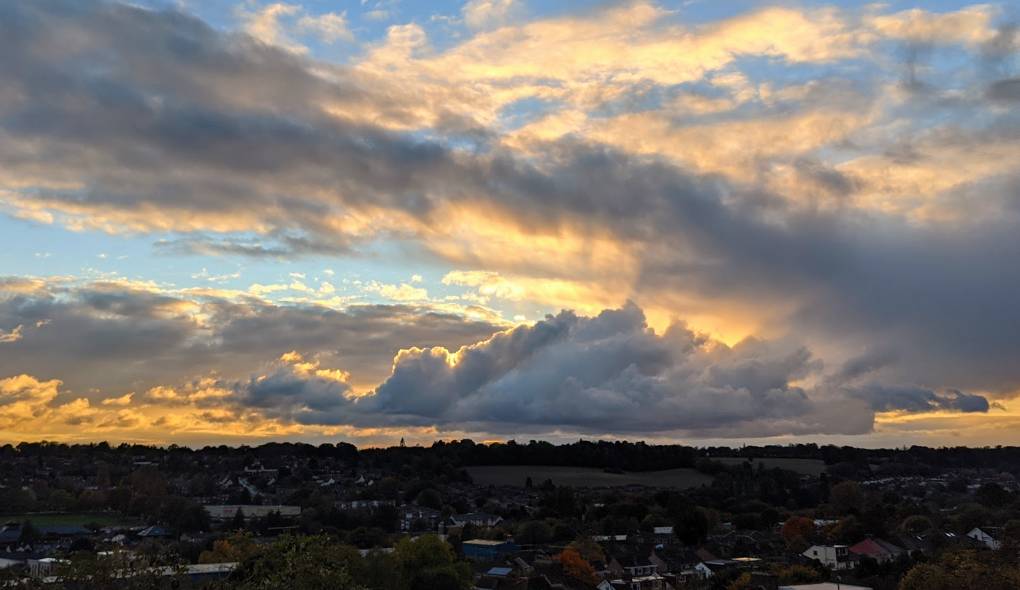 Berkhamsted, Herts, October sunset...