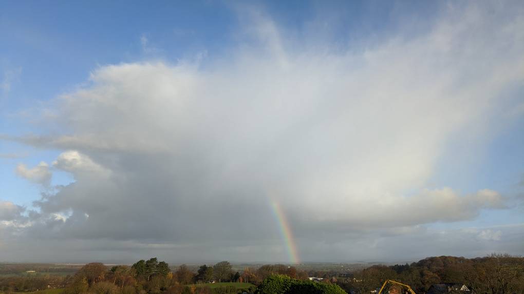 BRAMPTON, Cumbria, Shower and Rainbow...