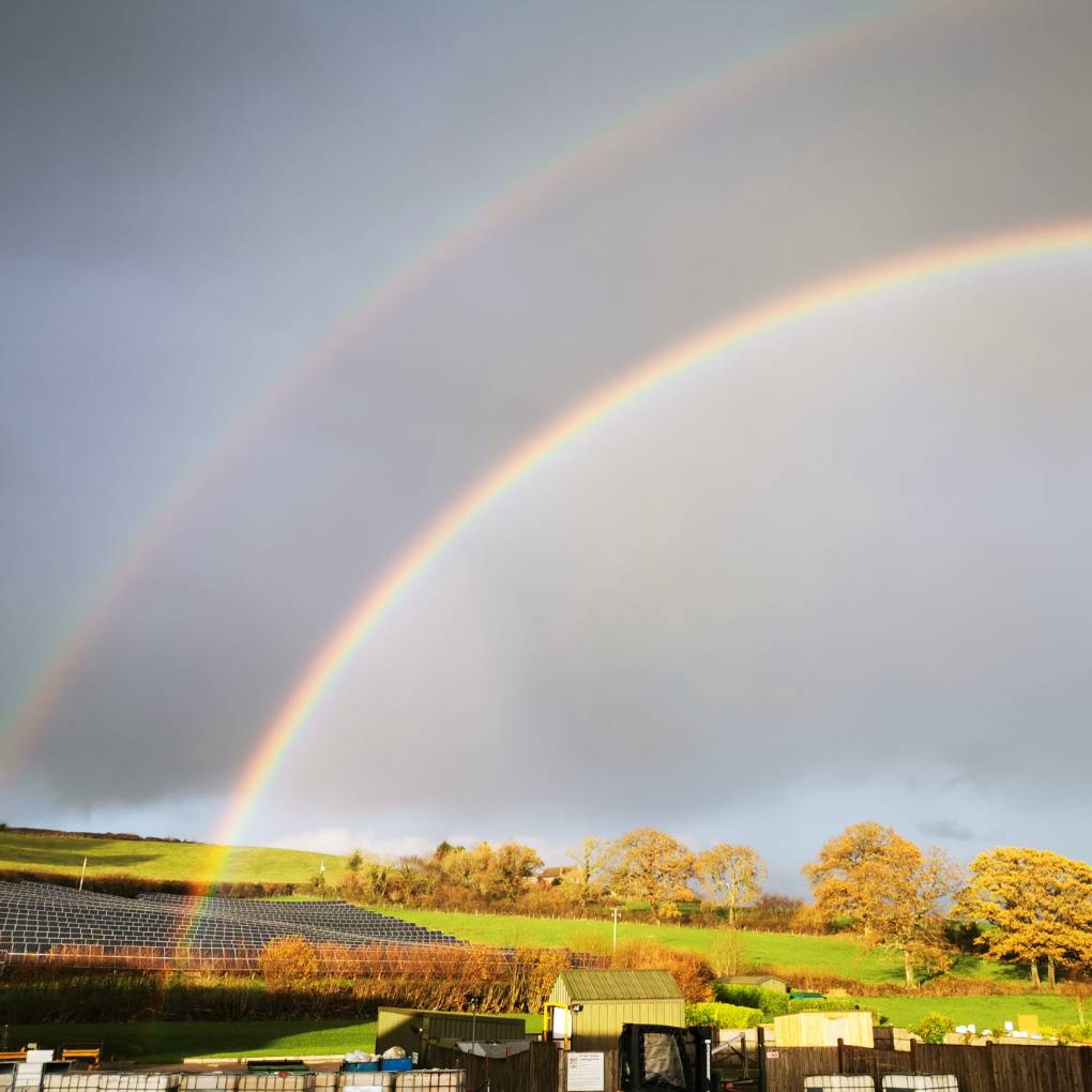 Crewkerne, Somerset, Double rainbow (19/11/20)...