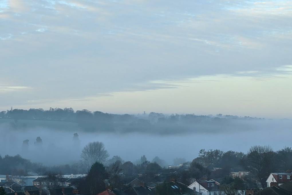 Fog in the valley Berkhamsted, Herts,, sent by brian gaze
