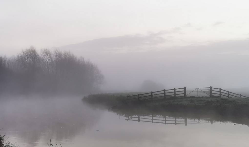 Mist on the river Langport, Somerset,United Kingdom, sent by glynnadams68