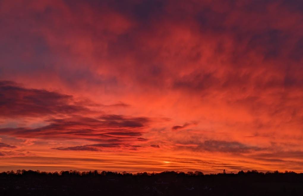 Berkhamsted, Herts, Spectacular sunset in early December...