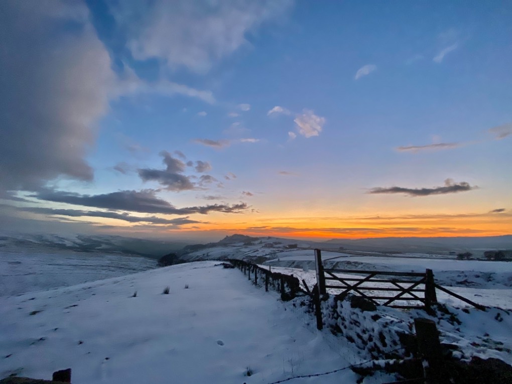 Leek, Staffordshire, Lovely winters evening ...
