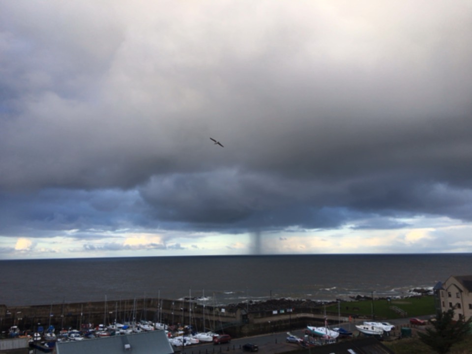 Whitehills, Banffshire, Wee shower...