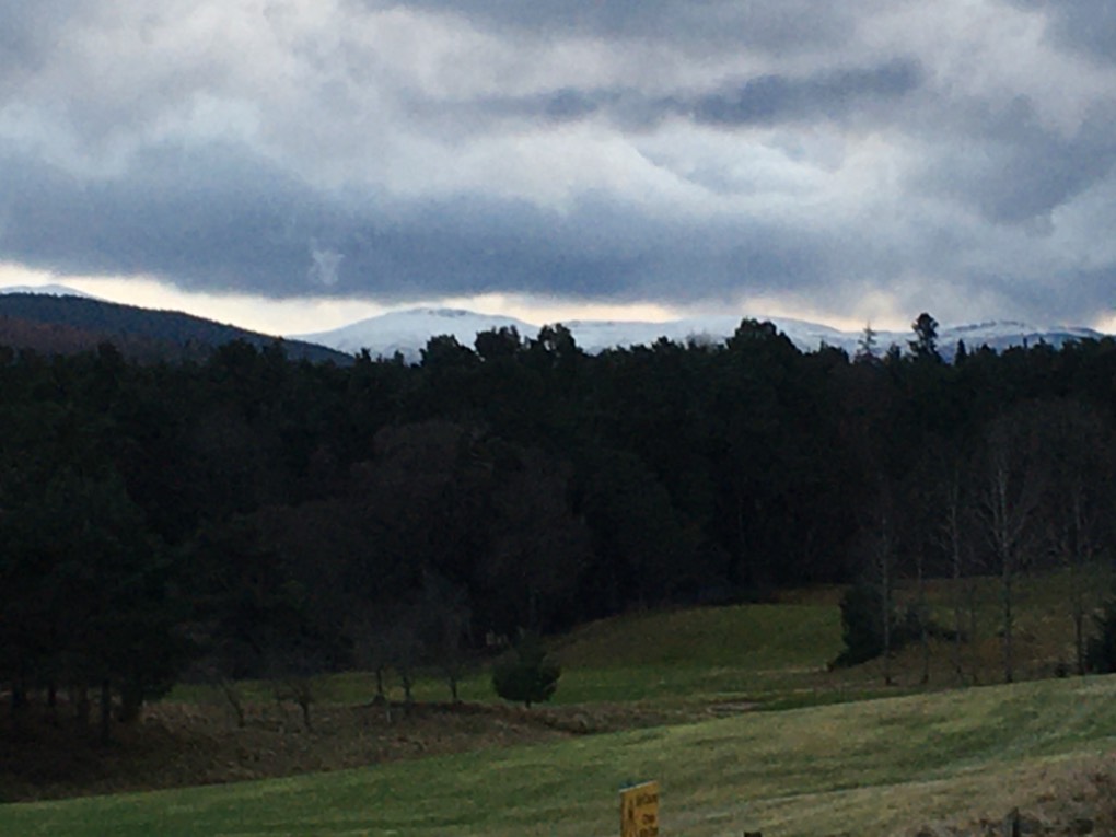 Grantown on Spey, Moray, Snow on foothills of Cairngorm ...