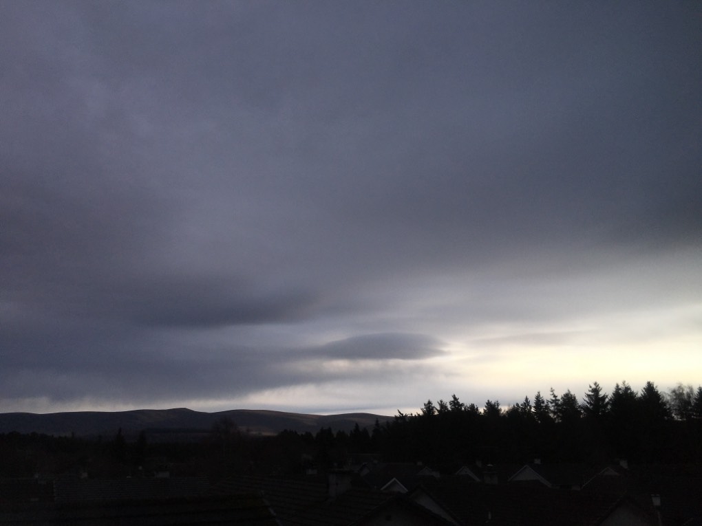 Grantown on Spey, Moray, Cloud looking south ...