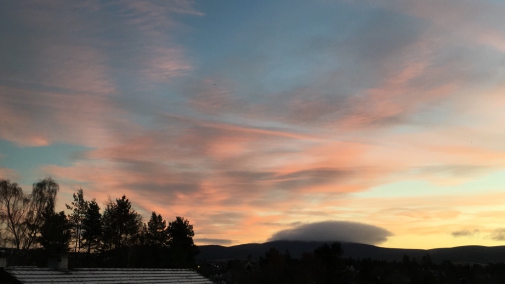 Grantown on Spey, Moray, Cloud at 8.30 am...