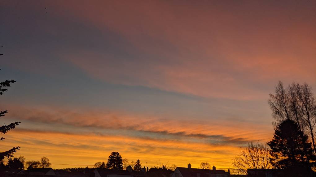 Brampton, Cumbria, Sunrise on Christmas Day...