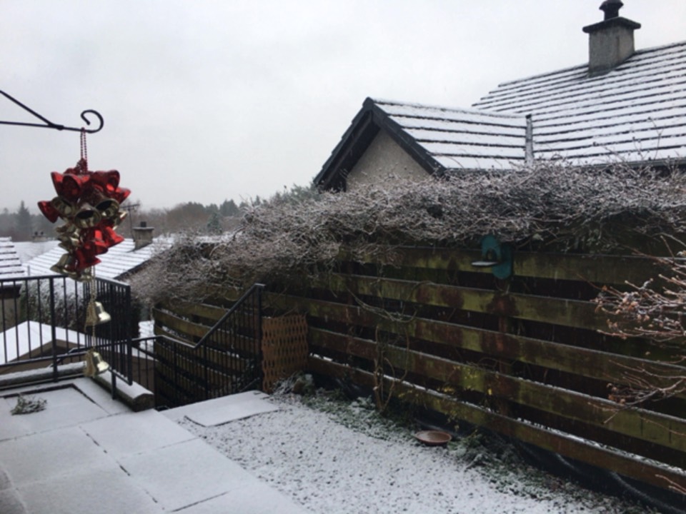 Grantown on Spey, Moray, Brian was right! It is snowing. ...