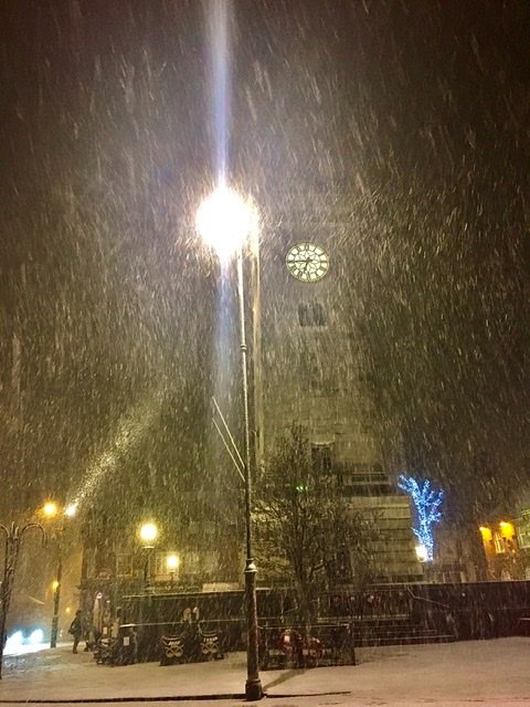 Leek, Staffordshire, Early morning snowy scene.....