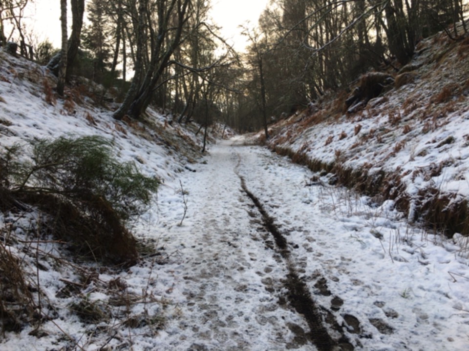Grantown on Spey, Highland, Snow thawing slowly ...