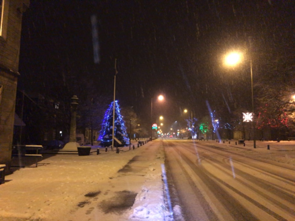 Grantown on Spey, , Snowing ...