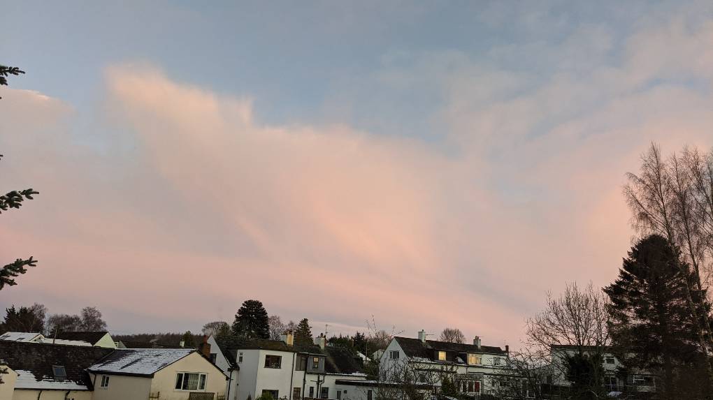 Brampton, Cumbria, Sunset. Edge of Weather Front...