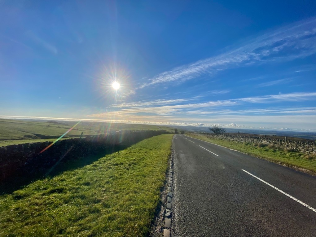 leek, staffordshire, Back in the cold air,with a frint approaching from the sw..(cycle ride)...
