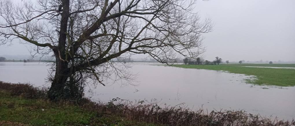 Bridgwater, Somerset, Advancing floodwaters Currymoor...