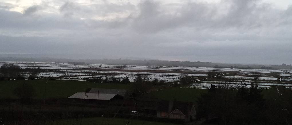 Langport, Somerset, Flooding on West Sedgemoor...