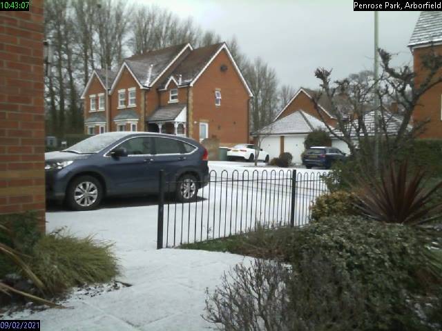 Arborfield, Berkshire, Snow finally covering the ground...