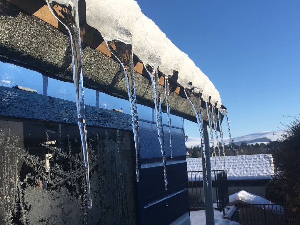 Icicles on the summer house