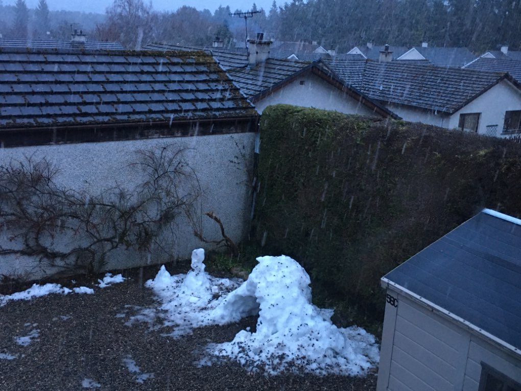 Grantown on Spey, , Snowing! ...