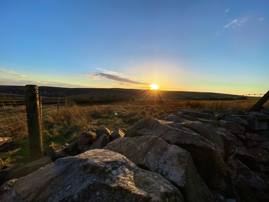 leek, staffordshire, sunny,clear but cool this evenings stroll.....