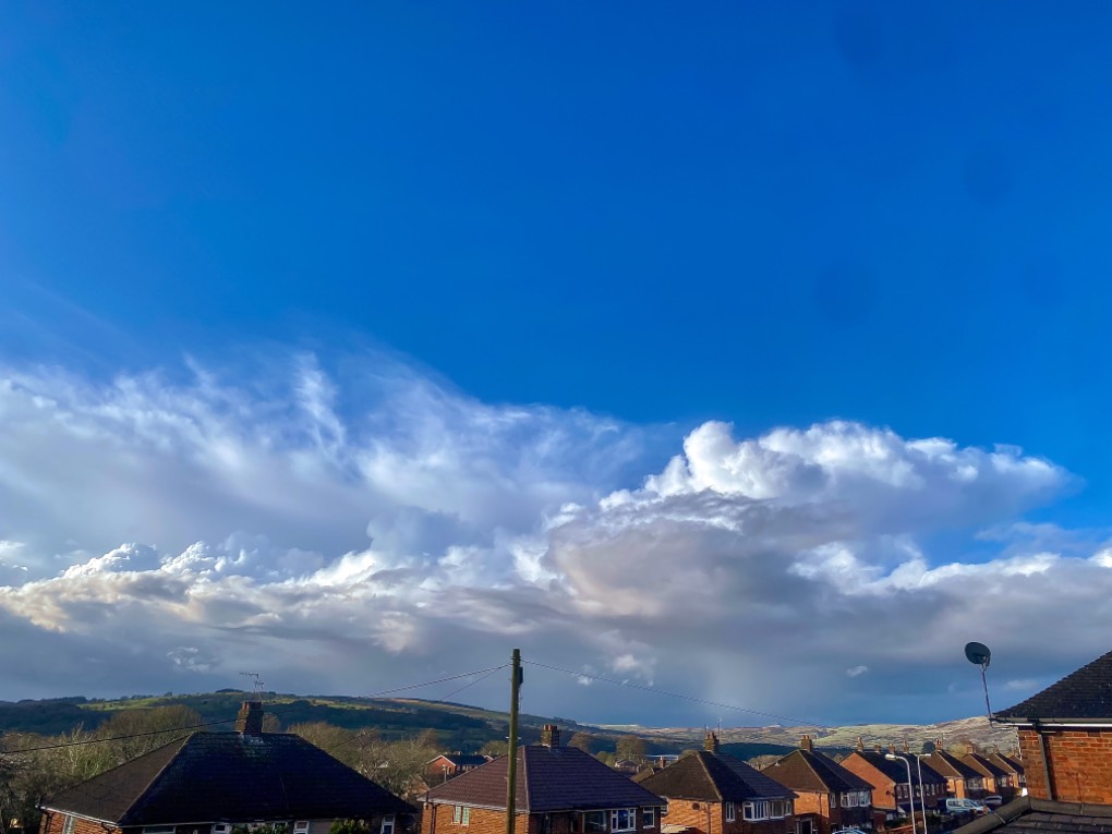 leek, staffordshire, Heavy showers pushing across the staffordshire hills.....