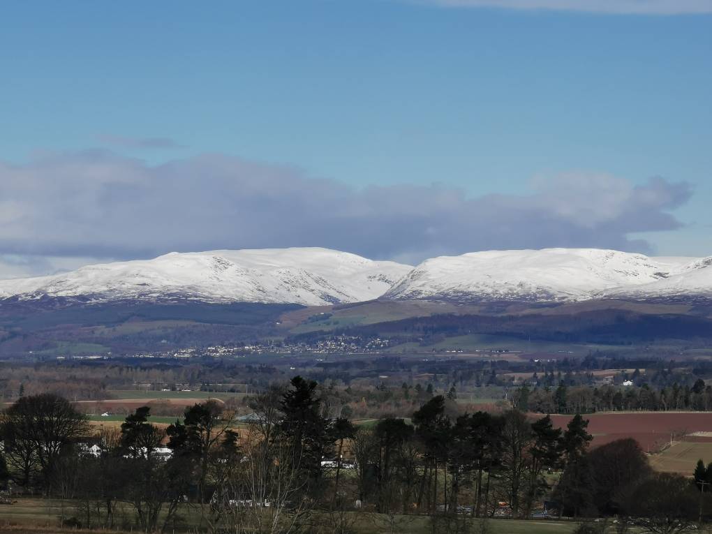 Fresh snow above Crieff Auchterarder, ,, sent by Uncle Ted