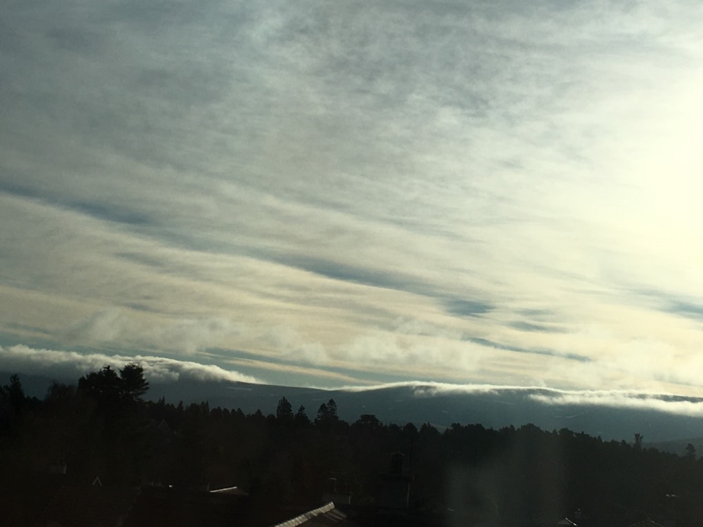 Grantown on Spey, , Clouds hugging the hill tops ...