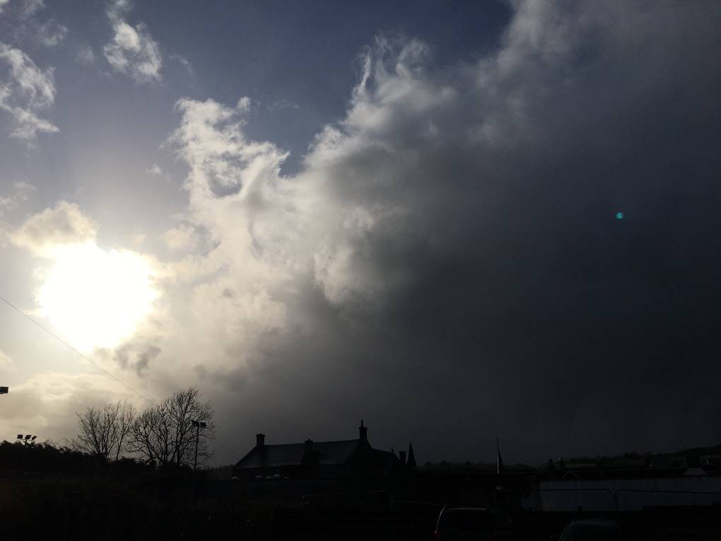 Grantown on Spey, , Approaching snow shower...