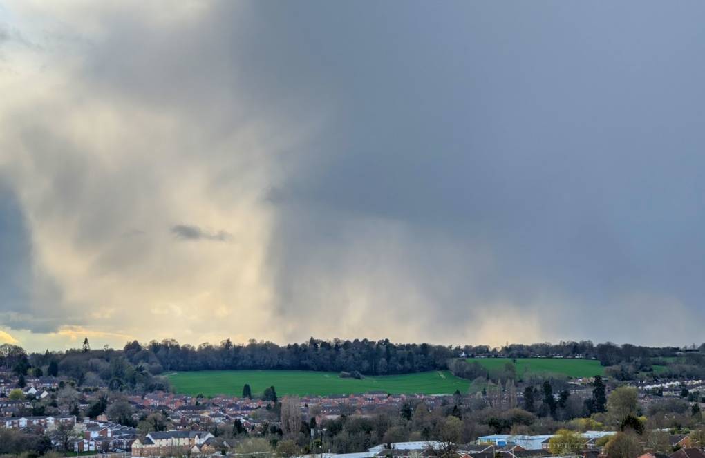 Snow shower in the distance. Posted by brian gaze