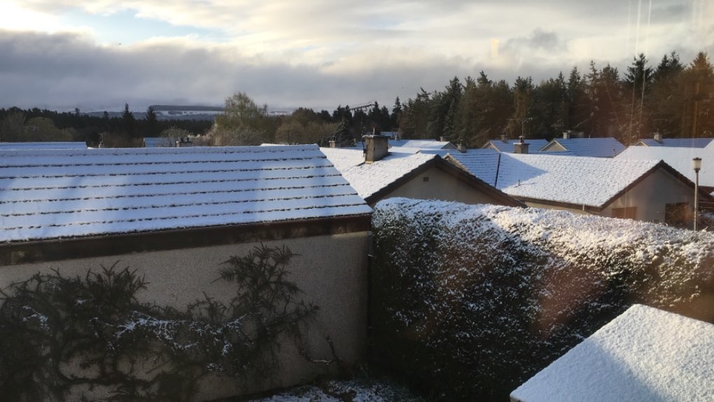 Grantown on Spey, , Snow lying in May! ...