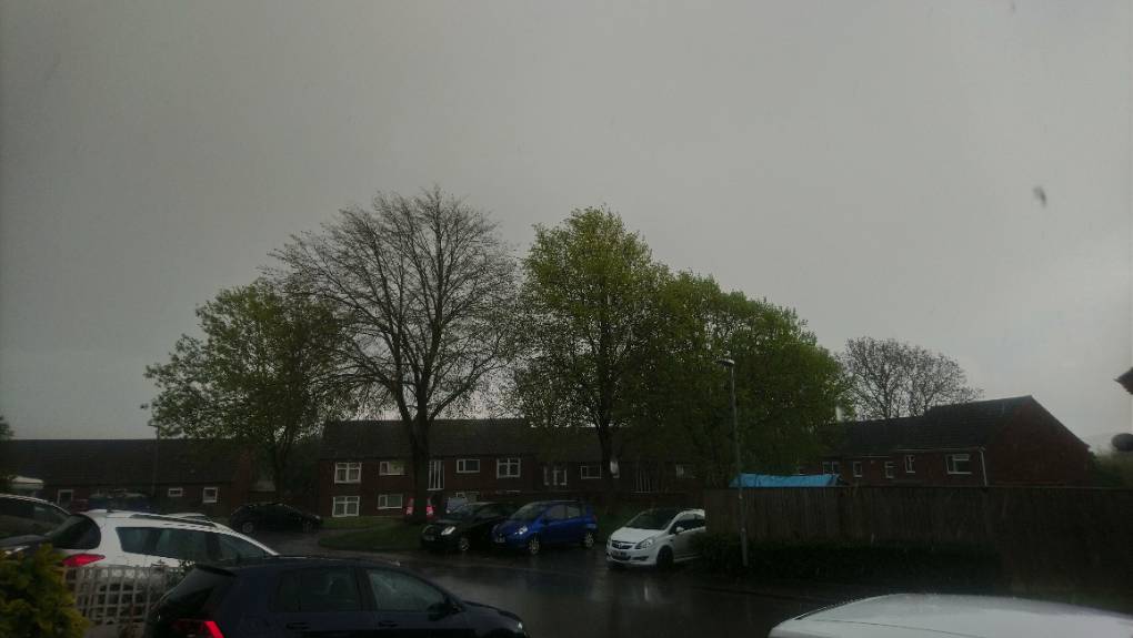Bridgwater, Somerset, Heavy thundery shower ...
