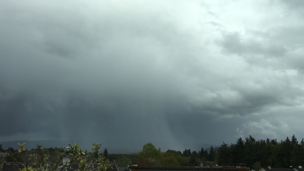 Grantown on Spey, , Heavy shower! ...
