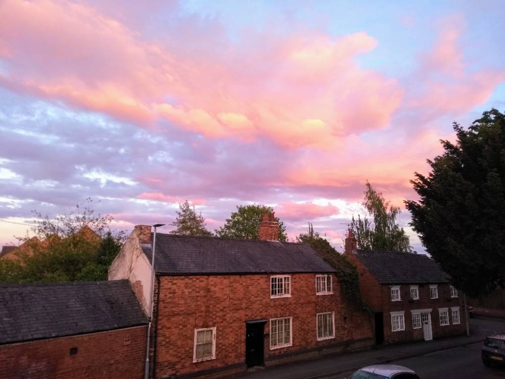 Fine evening sky in Leicestershire Syston, Leics,, sent by djrm