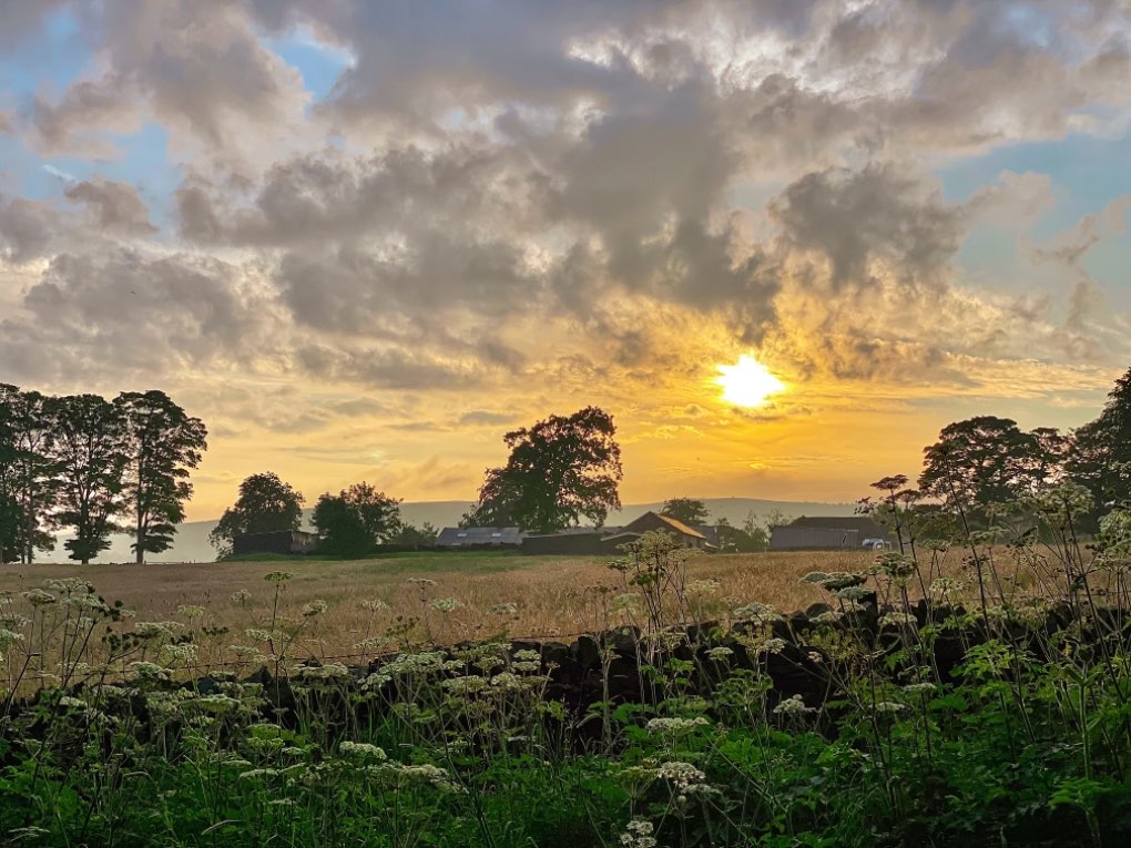 Leek, Staffordshire, Sunrise over the farm this morning .....