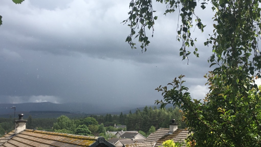 Grantown on Spey, Highlands, Heavy shower heading our way ...