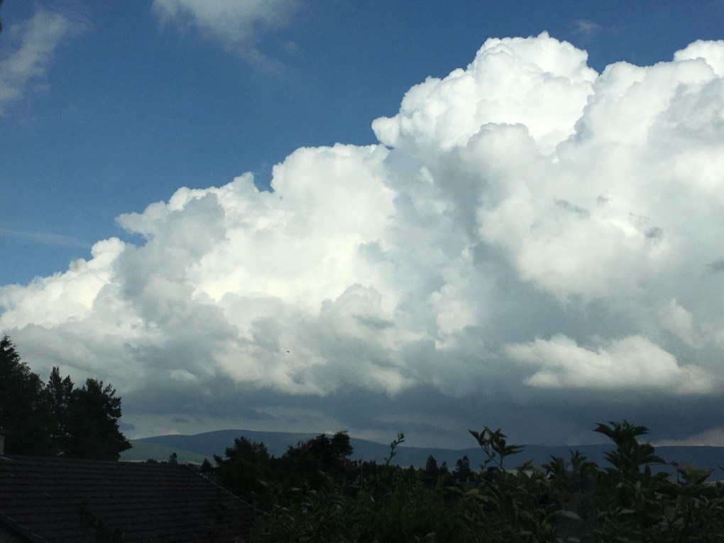 Grantown on Spey, Highlands, Cloud building up…....