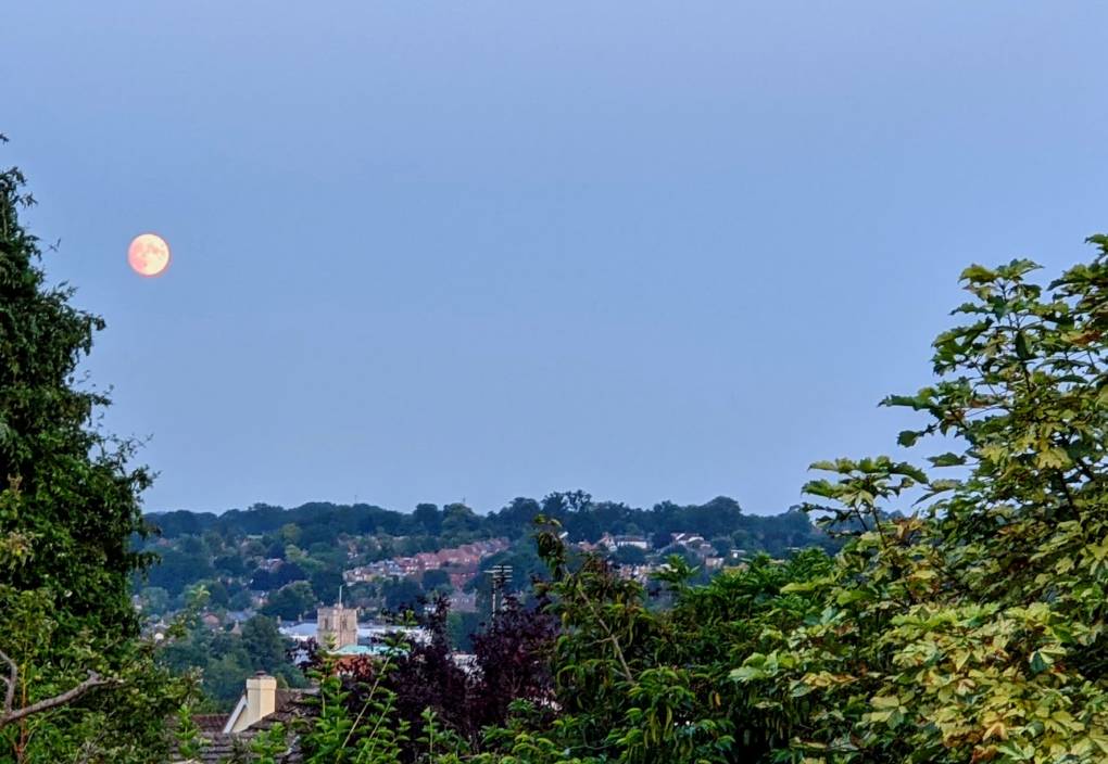 Berkhamsted, Herts, Moon over Berkhamsted...