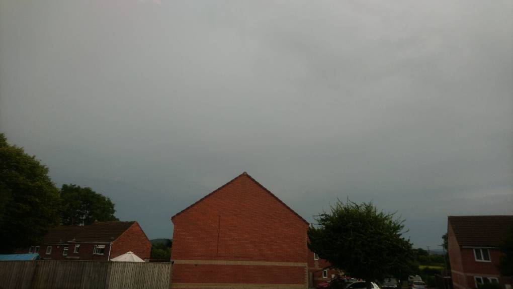 Bridgwater, Somerset, Threatening clouds to the south ...