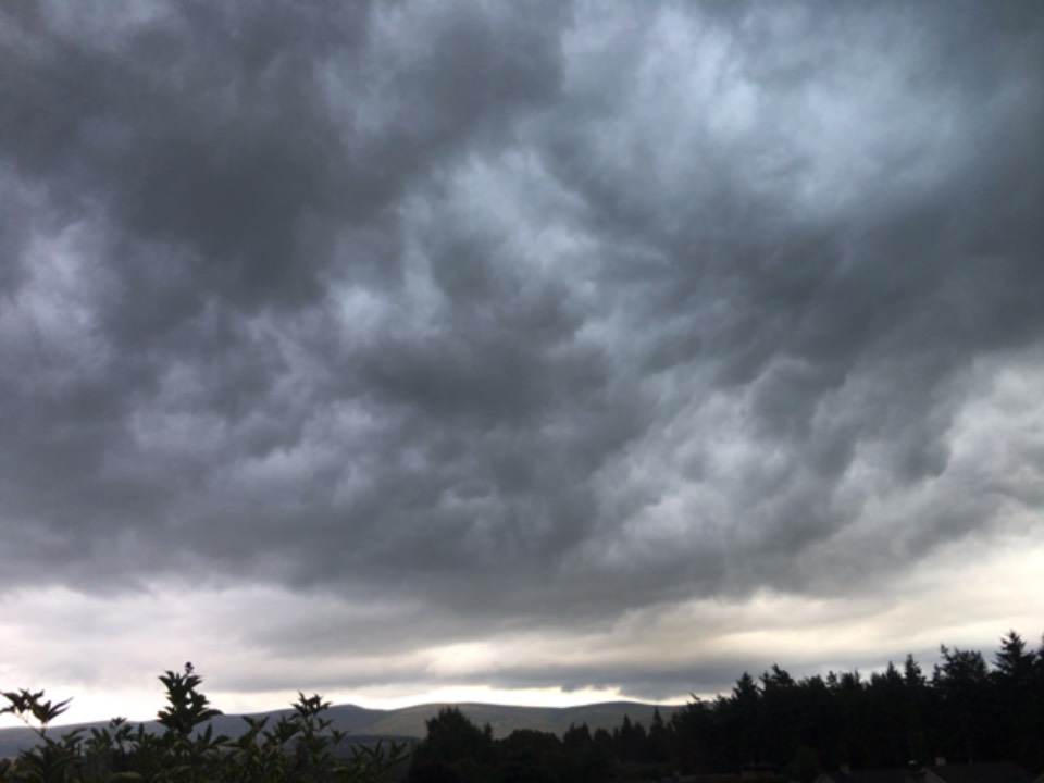 Grantown on Spey, Highlands, Threatening looking sky…....