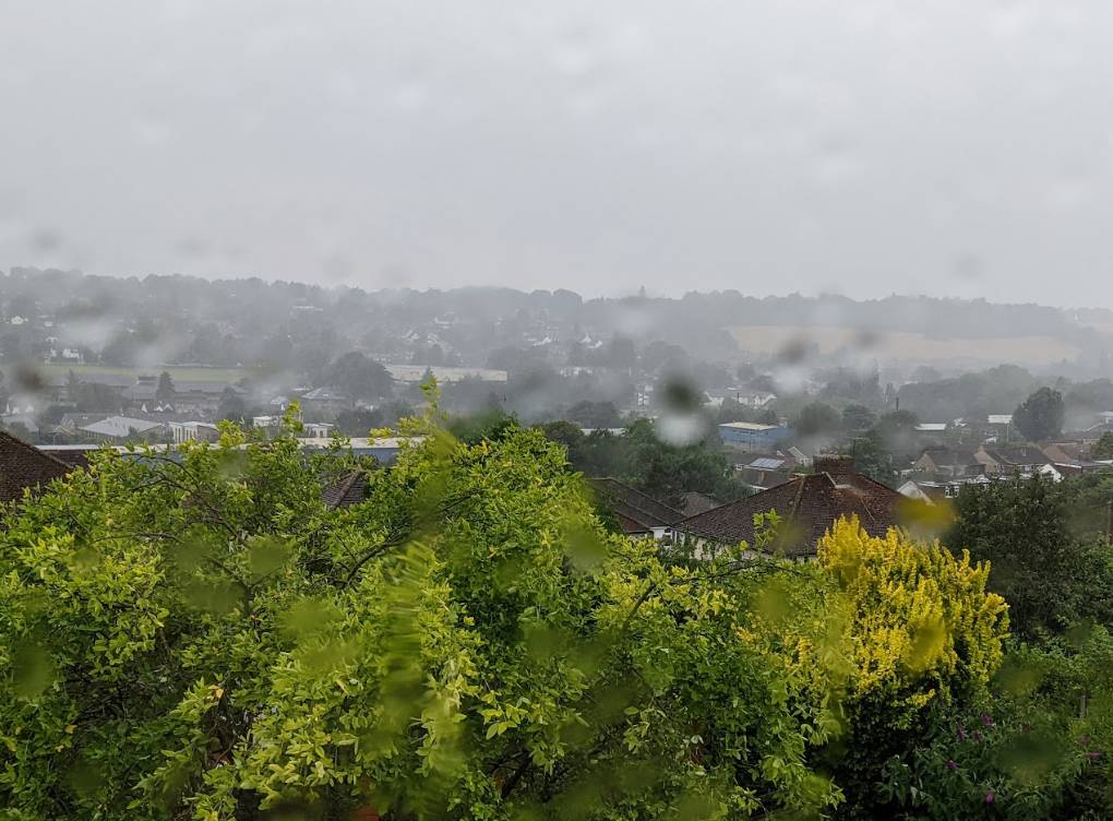 Berkhamsted, Herts, Unseasonable weather today due to Storm Evert...